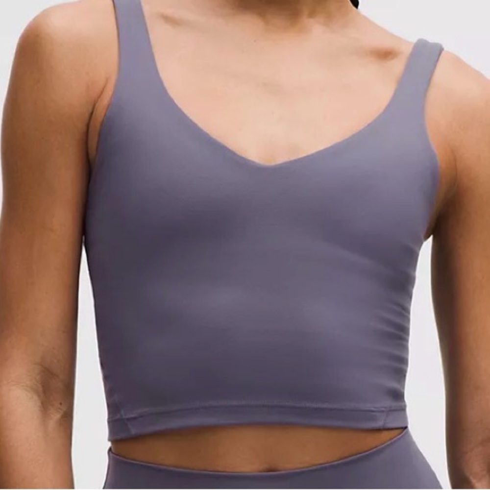 lululemon athletica Seamless V-Neck Crop Tank - Dusty Lavender